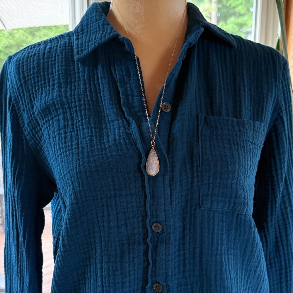 Button-Up Gauze Shirt -JCrew Factory